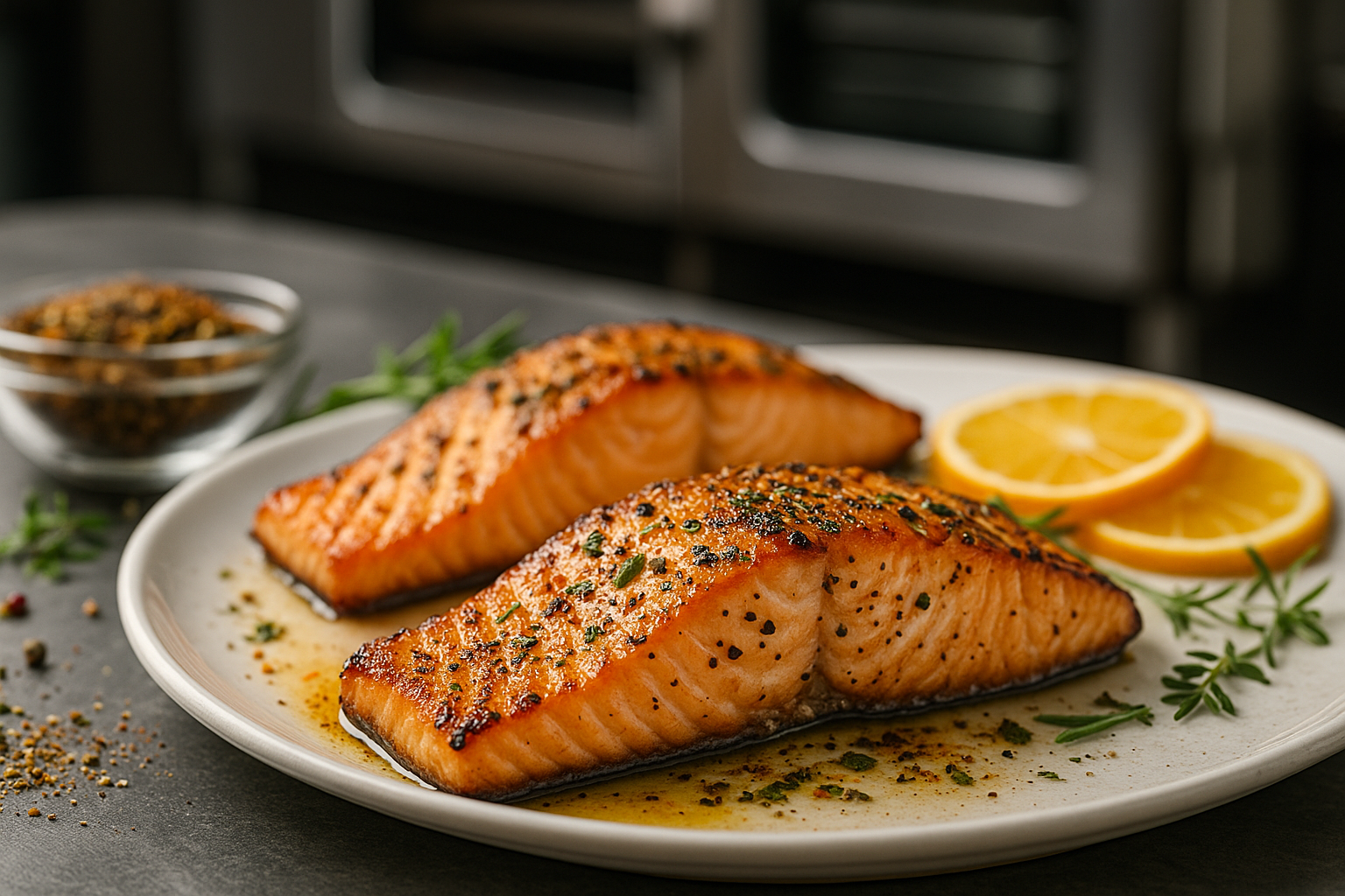 Salmão ao molho Orange pepper